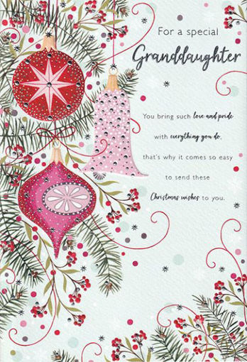 Picture of SPECIAL GRANDDAUGHTER CHRISTMAS CARD